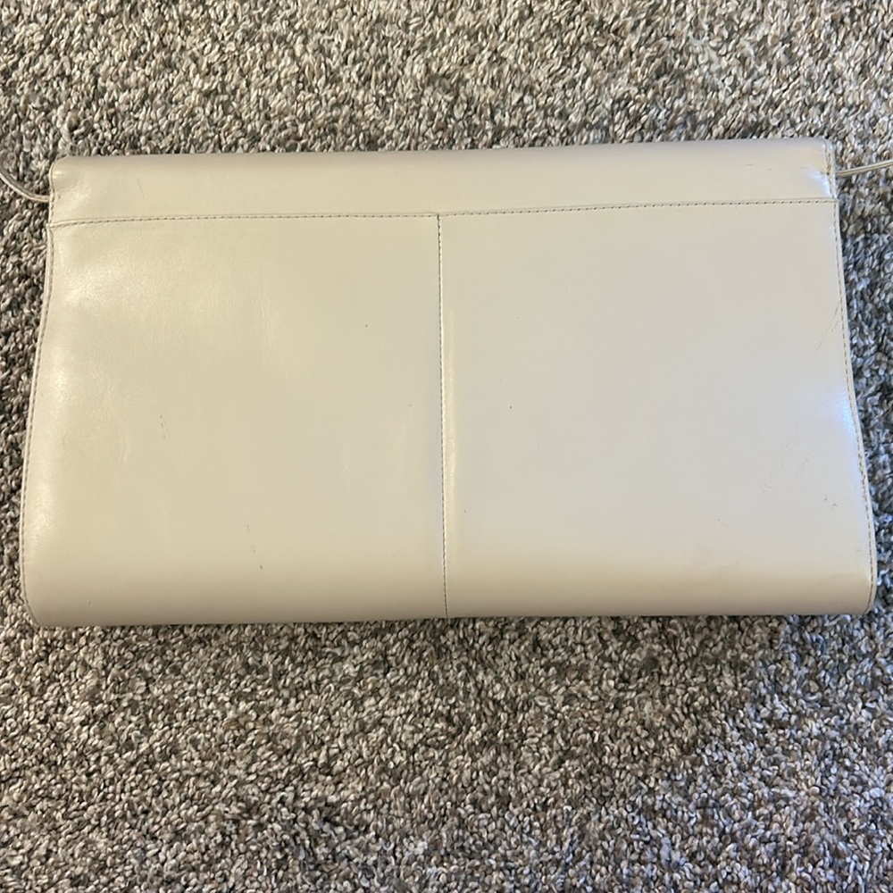 Vintage 80s Musa Leather cream-colored clutch Purse - Picture 5 of 8